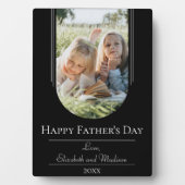 モダンアーチフレーム写真父の日 |黒 フォトプラーク (正面)
