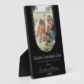 モダンアーチフレーム写真父の日 |黒 フォトプラーク (側面)