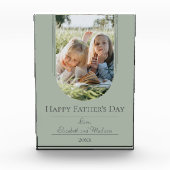 モダンアーチフレーム写真父の日 | Sage Green フォトブロック (正面)