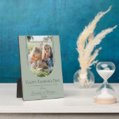 モダンアーチフレーム写真父の日 | Sage Green フォトプラーク (側面)