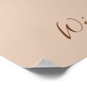 モダンアーチ結婚写真の歓迎サイン ポスター (角)