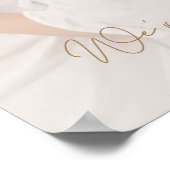 モダンアーチ結婚写真の歓迎サイン ポスター (角)