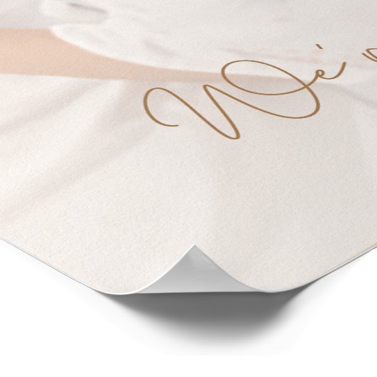 モダンアーチ結婚写真の歓迎サイン ポスター (角)