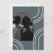 モダンアーチ2枚の写結婚真 招待状 (裏面)