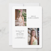 モダンアーチ2023 フォト 卒業パーティー招待状 招待状 (裏面)