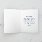 モダンアーチ ネイビー カラー ブロック 写真 卒業 サンキューカード (内部)