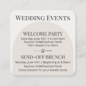 モダンアーチ ユダヤ式結婚式 ディテールカード テンプレート (正面)