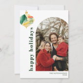 モダンアーチ&抽象芸術水彩オーナメント写真 シーズンカード (正面)