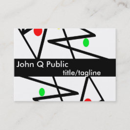 モダンアートの丸いビジネスカスタムカードテンプレート 名刺