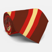 モダンアートの斜めストライプ ブラウン レッド ヴァニラ ネクタイ (ロール)