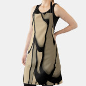 モダンアートの溶ける茶色の色合い エプロン (インサイチュ)