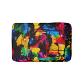 モダンアートカラフル バスマット (正面)