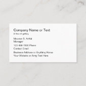 モダンアートギャラリーテーマ名刺 名刺 (裏面)