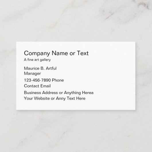 モダンアートギャラリーテーマ名刺 名刺 (裏面)