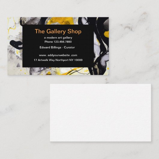 モダンアートギャラリーデザイン 名刺 (正面/裏面)