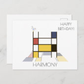 モダンアートスタイルのイニシャル。文字H ポストカード (正面/裏面)