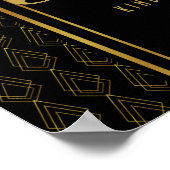 モダンアートデコ oh snap ウェディングサイン ハッシュタグ ポスター (角)