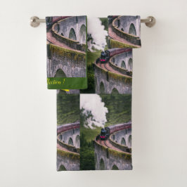 モダンアートトレイン写真ファミ人気があるリ最高のバス バスタオルセット