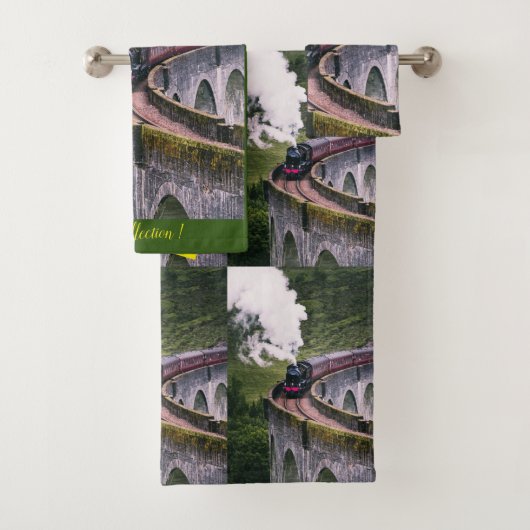 モダンアートトレイン写真ファミ人気があるリ最高のバス バスタオルセット (インサイチュ)