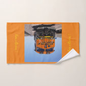 モダンアートトレイン写真ファミ人気があるリ最高のバス バスタオルセット (ハンドタオル)