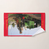 モダンアートトレイン写真ファ人気があるイ最高のミリ バスタオルセット (ハンドタオル)