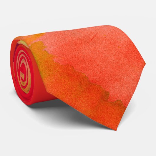 モダンアートネオン赤黄水色幾何学模様 ネクタイ (ロール)