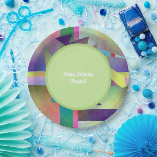 モダンアートパーティー装飾 誕生日 どんな年齢にも ペーパープレート (パーティー)