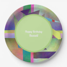 モダンアートパーティー装飾 誕生日 どんな年齢にも ペーパープレート