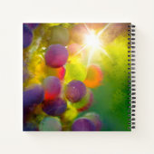 モダンアートワインラバーブドウ手帳 ノートブック (裏面)