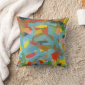 モダンアート抽象芸術ジオメト絵画リ長方形 クッション (ブランケット)