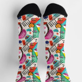 モダンアート抽象芸術 ソックス (上部)