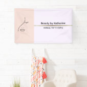 モダンアート 女性 美しさ 顔 ロゴ メイクアップアーティスト 横断幕 (インサイチュ)