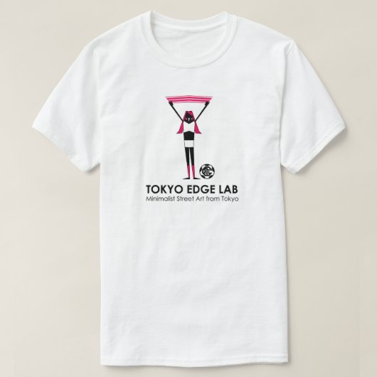 モダンアーバンサッカーファン女子グラフィック Tシャツ (デザイン正面)