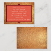 モダンアールデコウィングウェルグリッター結婚ズ エンクロージャーカード (正面/裏面)