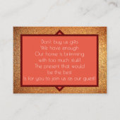 モダンアールデコウィングウェルグリッター結婚ズ エンクロージャーカード (正面)