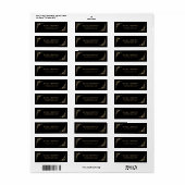 モダンアールデコブラックとフェイク金ゴールド結婚ズ ラベル (フルシート)