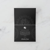 モダンアールデコホワ結婚イトハクチョウ サンキューカード (内部)