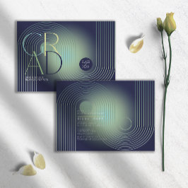 モダンアールデコ幾何学卒業海軍ID906