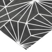 モダンアールデコ白黒幾何パターン ショートテーブルランナー (コーナー)