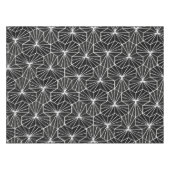 モダンアールデコ白黒幾何パターン テーブルクロス (正面(横))