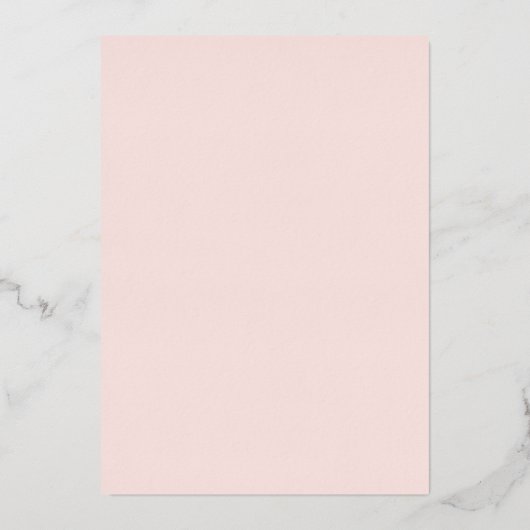 モダンアールデコ結婚赤面及びバラ金ゴールド 箔招待状 (裏面)