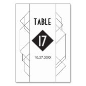 モダンアールデコ表の番号カード テーブルナンバー (裏面)