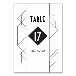 モダンアールデコ表の番号カード テーブルナンバー