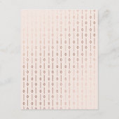 モダンアールデコ赤面バラ金ゴールド結婚詳細 エンクロージャーカード (裏面)