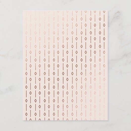 モダンアールデコ赤面バラ金ゴールド結婚詳細 エンクロージャーカード (裏面)