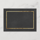 モダンアールデコ金ゴールドとブラック結婚の挿入カード エンクロージャーカード (裏面)