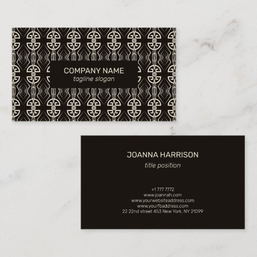 モダンアールデコ 名刺 (正面/裏面)