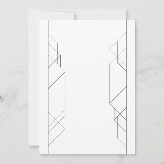 モダンアールデコ 招待状 (裏面)