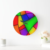 モダンアー芸術的カラフルト ラージ壁時計 (ホーム)