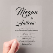 モダンア結婚クリル招待状 アクリル招待状 (インサイチュ (ポータブル))